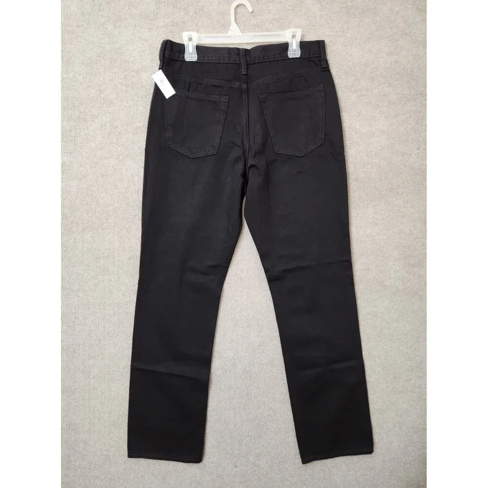 Old Navy Structured Straight Non-Stretch Jeans Mens 32x32 Black NEW